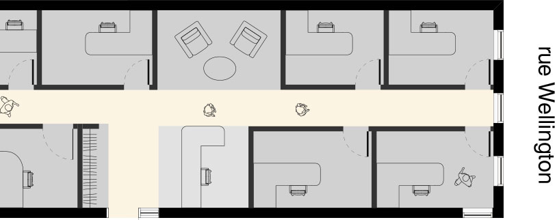 Plan du quartier de la rue Wellington